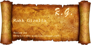 Rakk Gizella névjegykártya